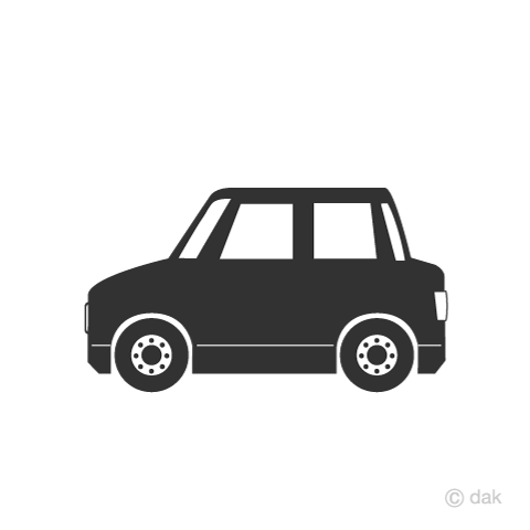 車シルエットの無料イラスト素材 イラストイメージ