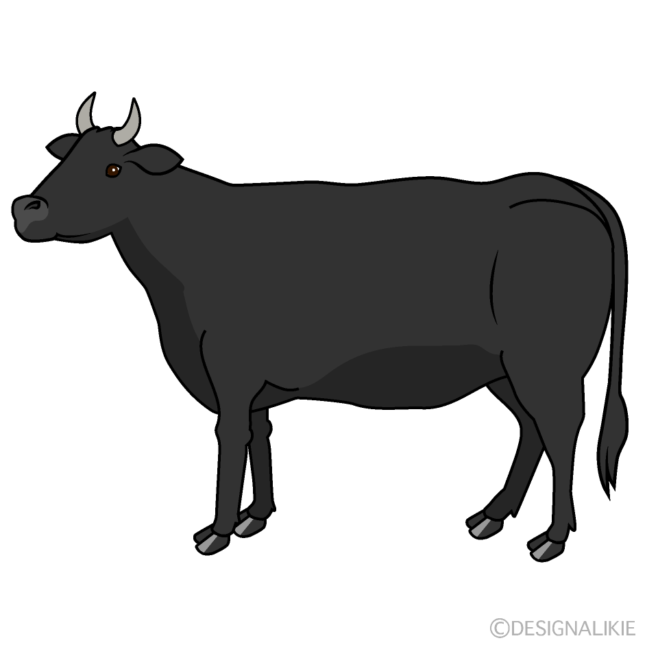 黒牛の無料イラスト素材 イラストイメージ
