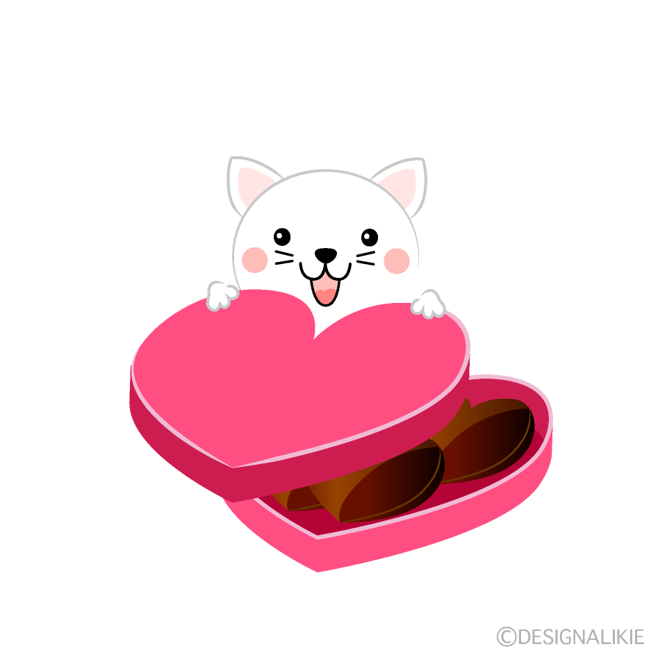 猫のバレンタインチョコ