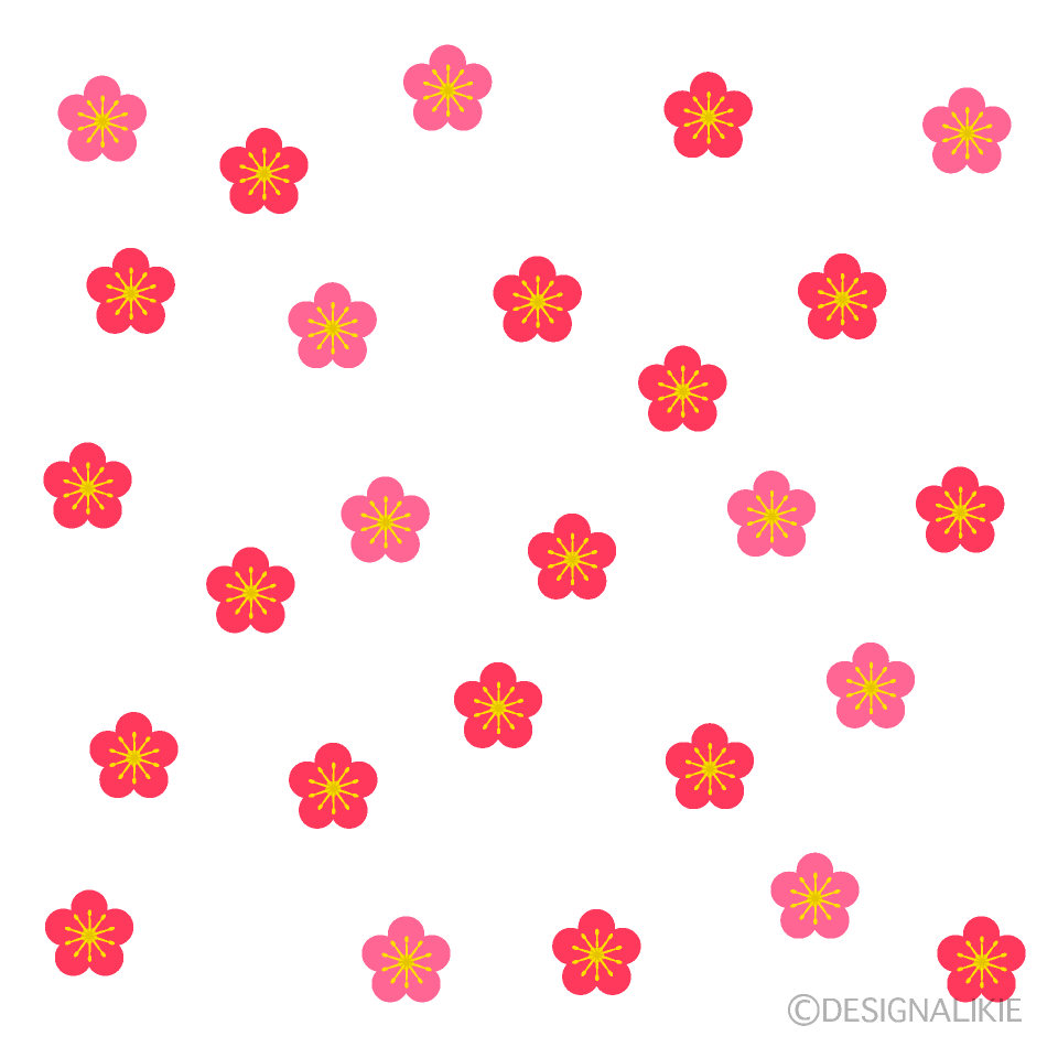 梅の花模様の無料イラスト素材 イラストイメージ