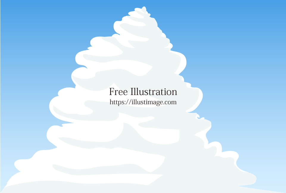 入道雲と空の無料イラスト素材 イラストイメージ