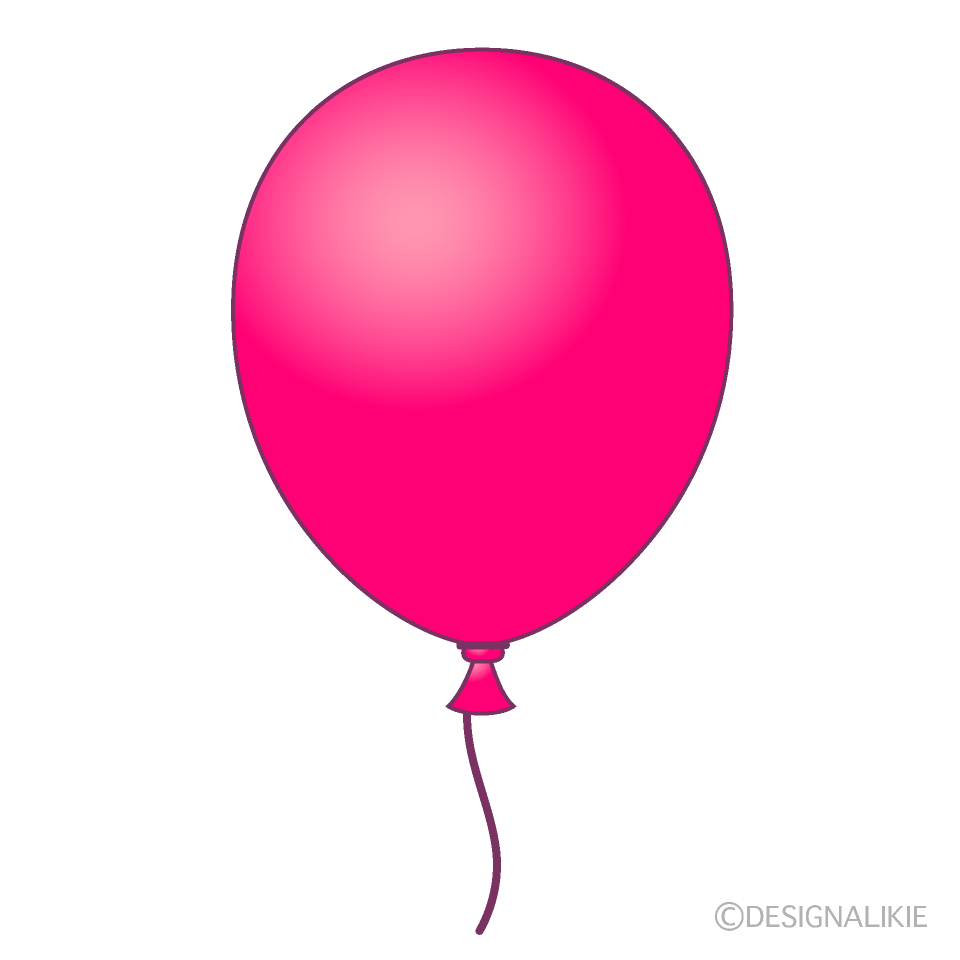 ピンク風船の無料イラスト素材 イラストイメージ