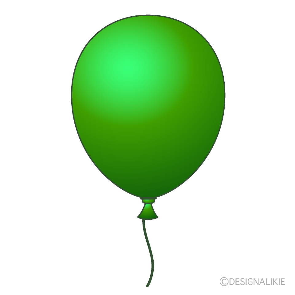 緑風船の無料イラスト素材 イラストイメージ