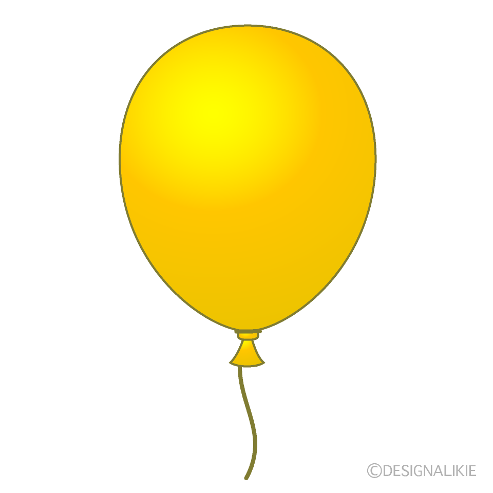 黄色風船の無料イラスト素材 イラストイメージ