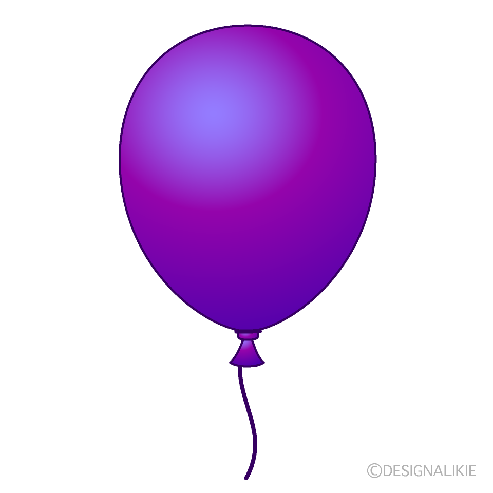 紫風船イラストのフリー素材 イラストイメージ