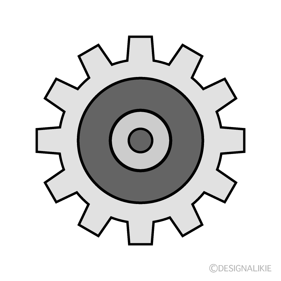 歯車イラストのフリー素材 イラストイメージ