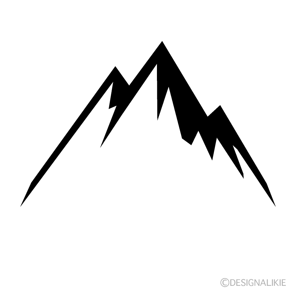 最高かつ最も包括的な シルエット 山 イラスト 白黒
