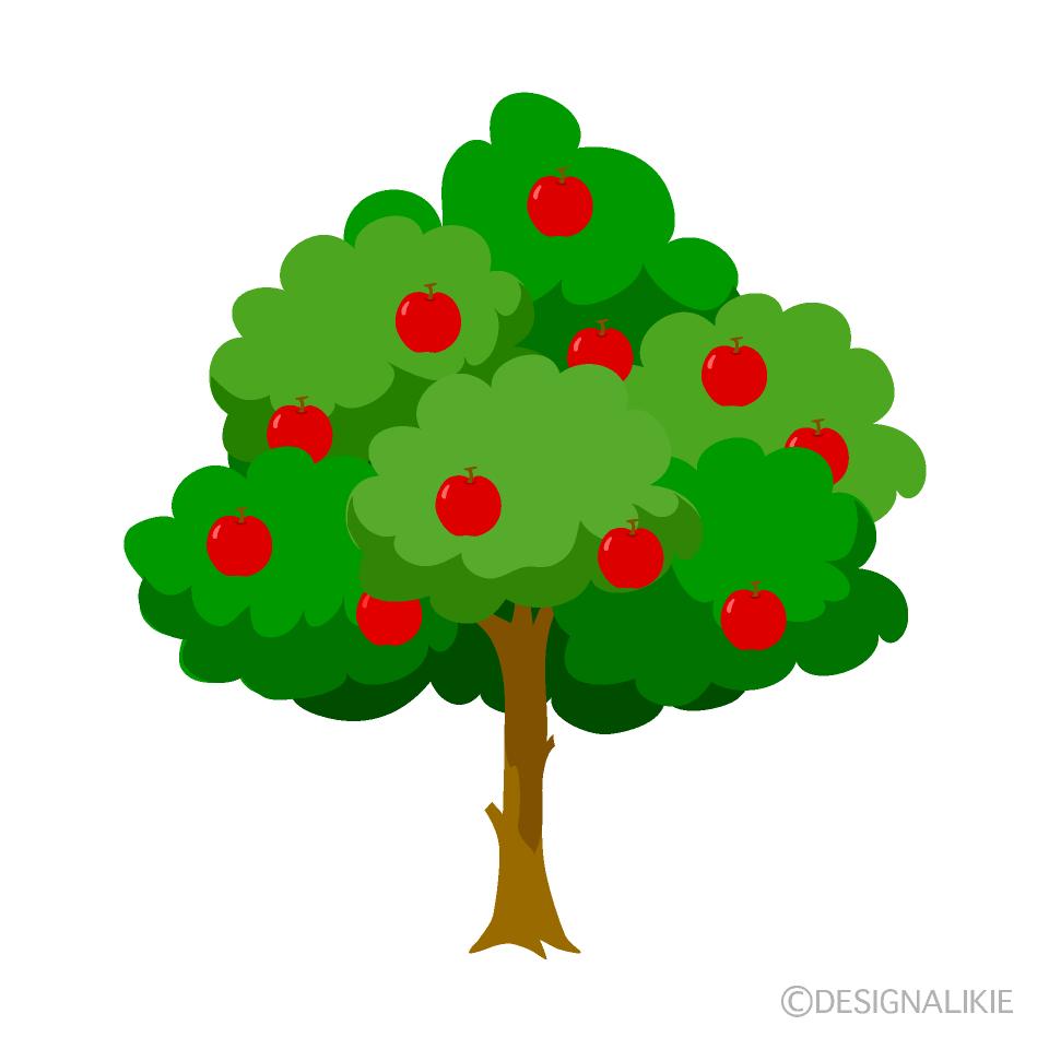 りんご の 木 イラスト かわいい