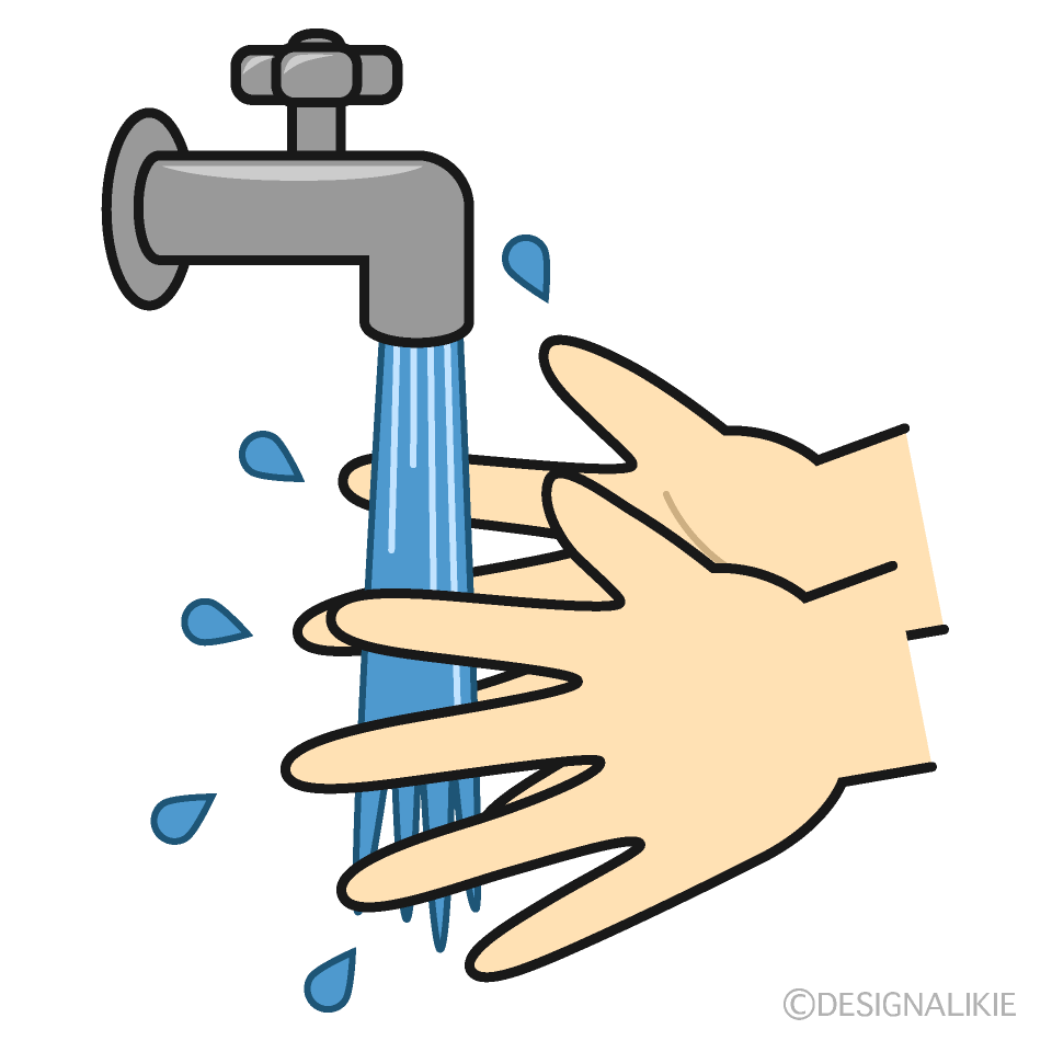 無料の水道の手洗いイラストフリー素材