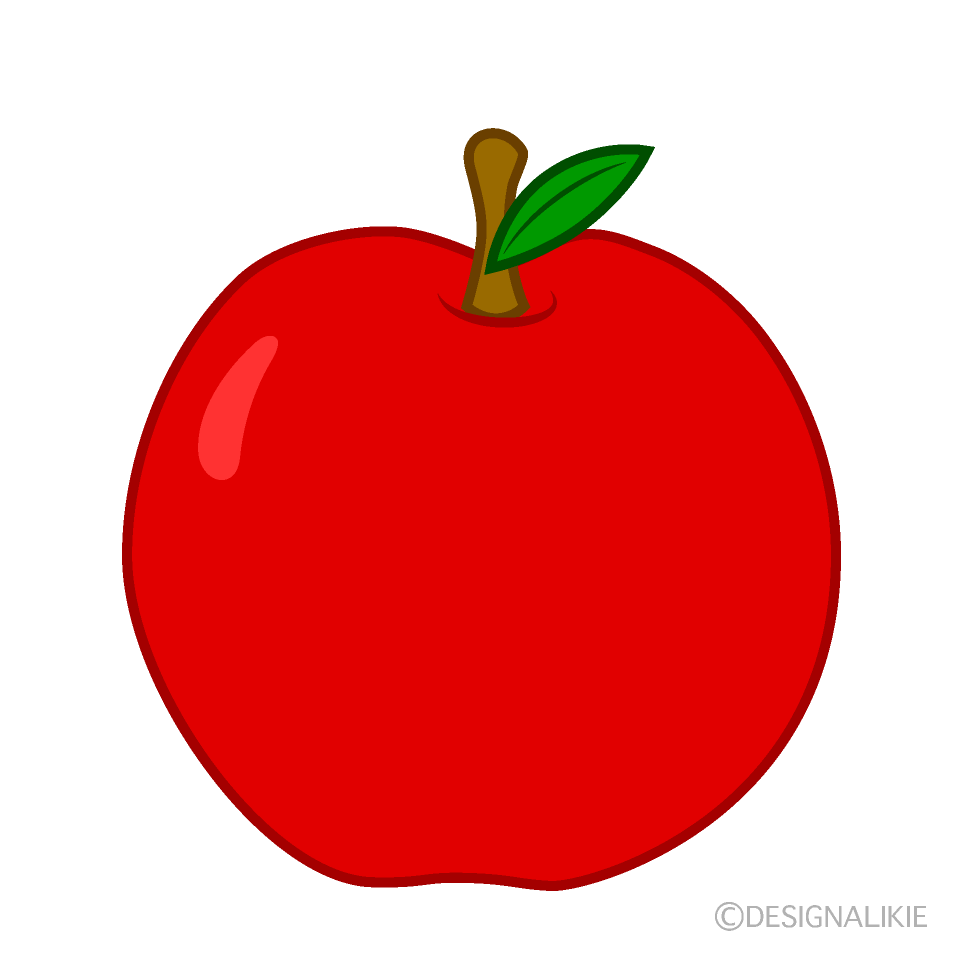 赤りんごイラストのフリー素材 イラストイメージ