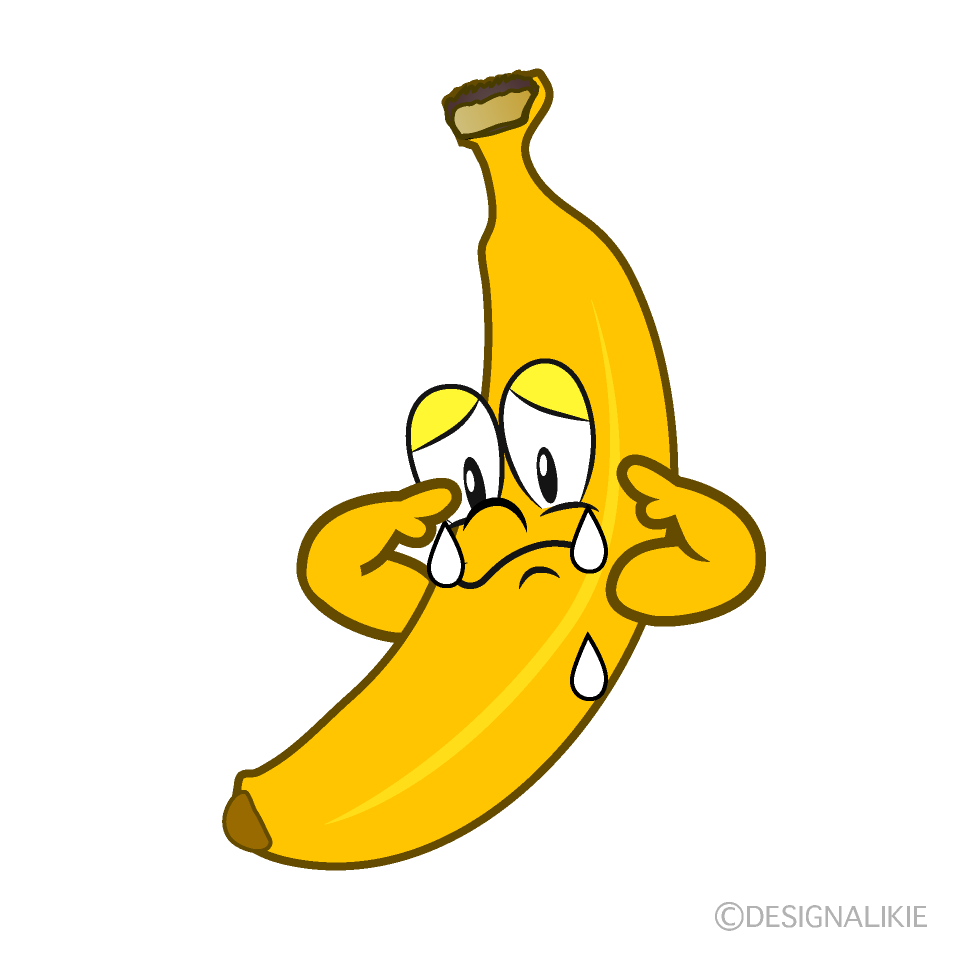 泣くバナナキャラ