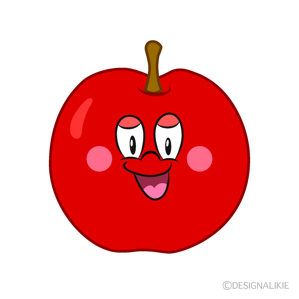 りんごキャラの無料イラスト素材 イラストイメージ