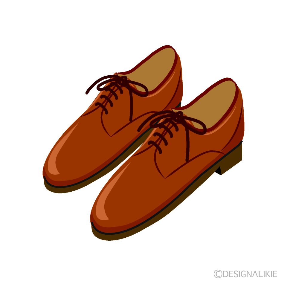 茶色革靴イラストのフリー素材 イラストイメージ