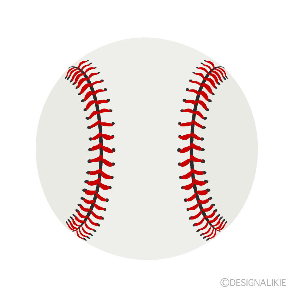 野球ボール 縁なし イラストのフリー素材 イラストイメージ