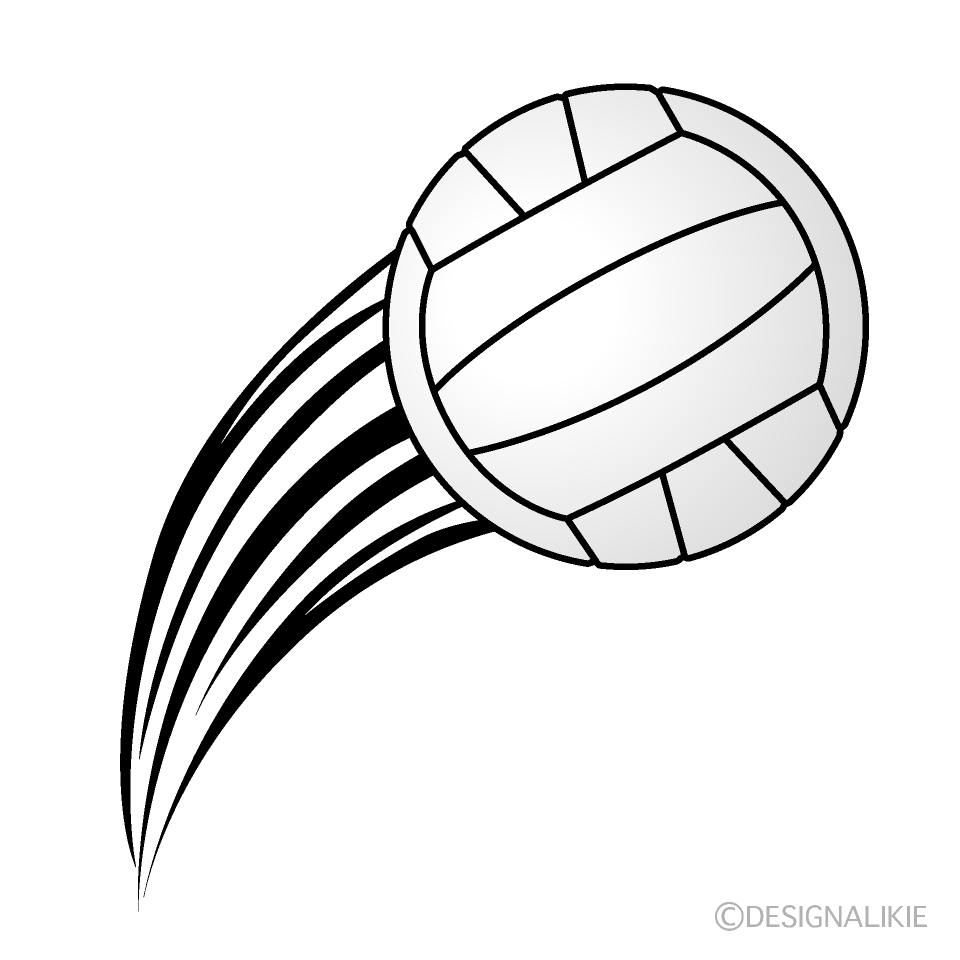 サーブしたバレーボールの無料イラスト素材 イラストイメージ