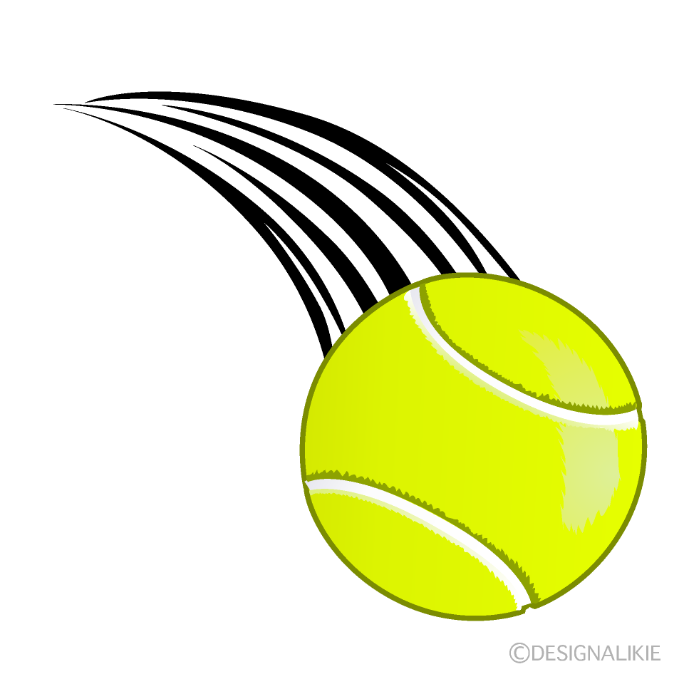 ドロップするテニスボールイラストのフリー素材｜イラストイメージ