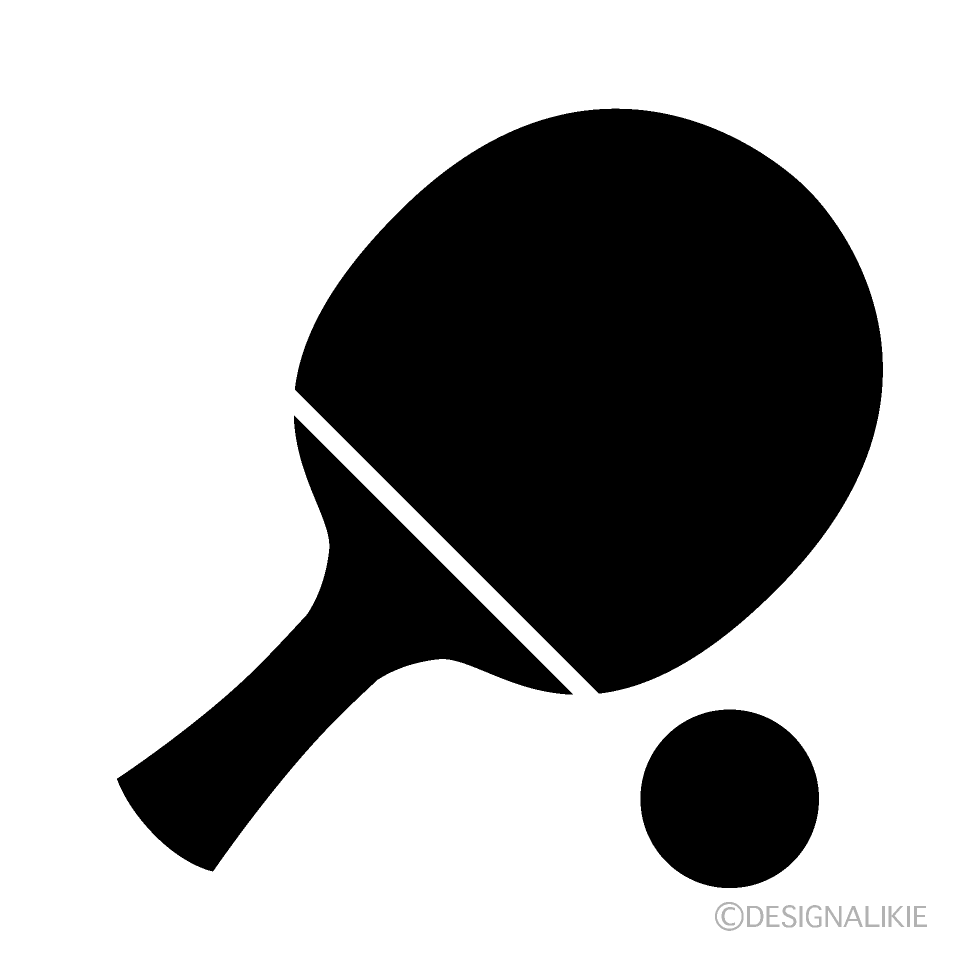 卓球ラケットシンボルイラストのフリー素材 イラストイメージ