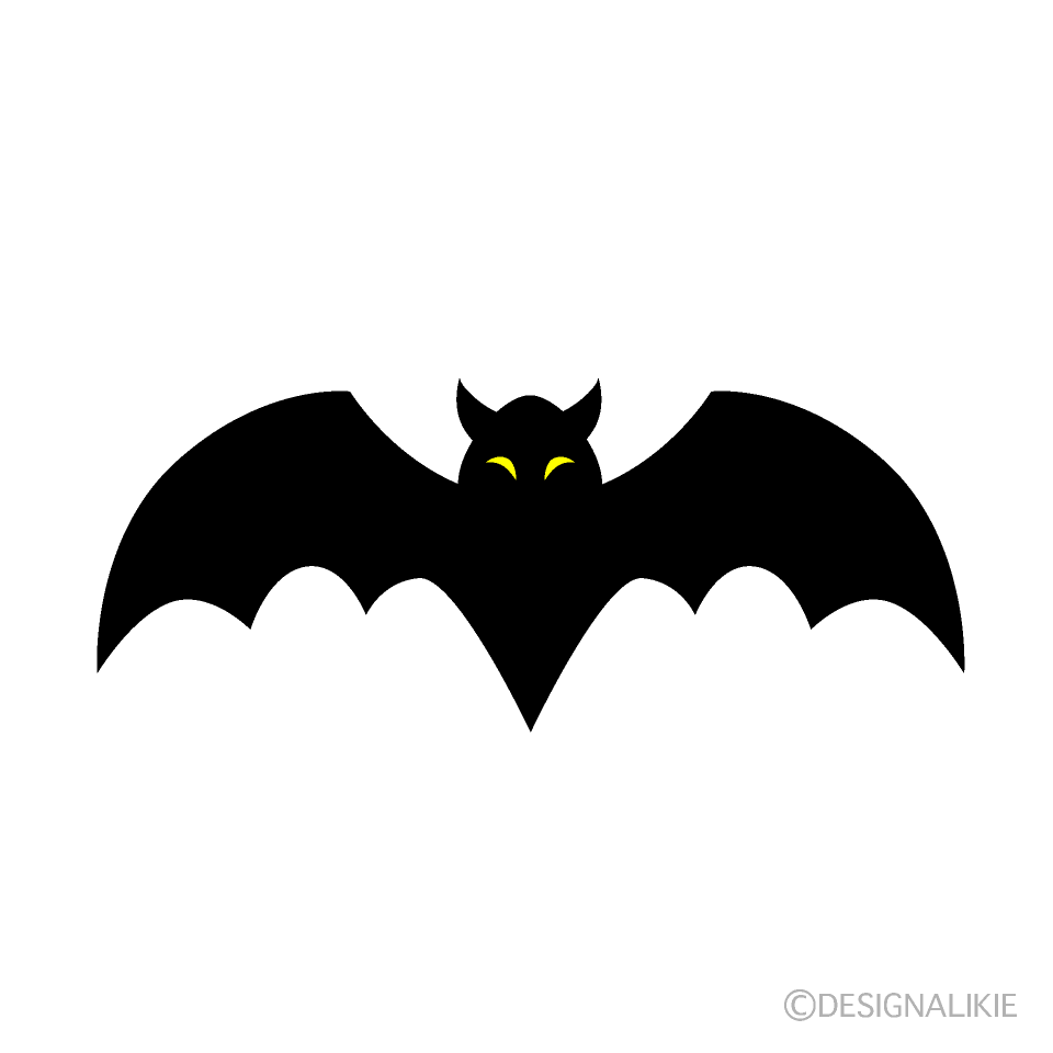 ハロウィンのコウモリの無料イラスト素材 イラストイメージ