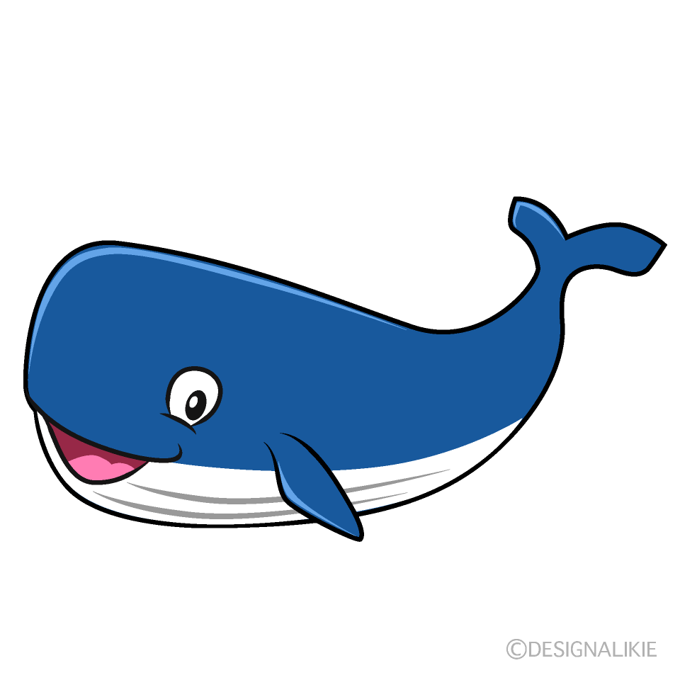 青クジライラストのフリー素材 イラストイメージ