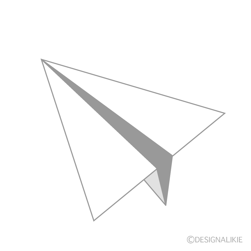 飛ぶ紙飛行機イラストのフリー素材 イラストイメージ