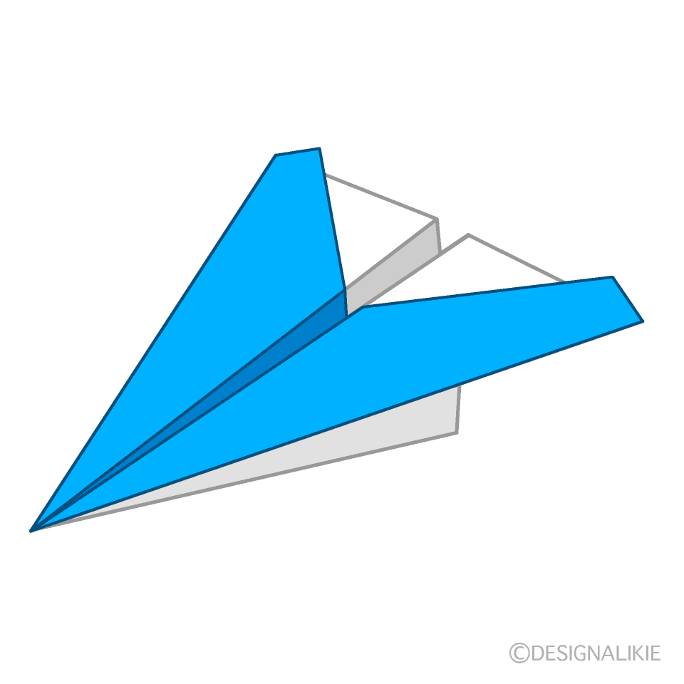 折り紙の紙飛行機イラストのフリー素材 イラストイメージ