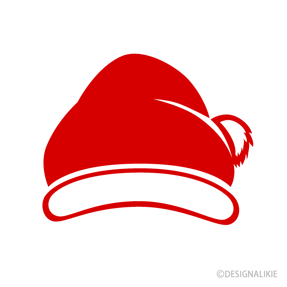赤いサンタ帽子の無料イラスト素材 イラストイメージ