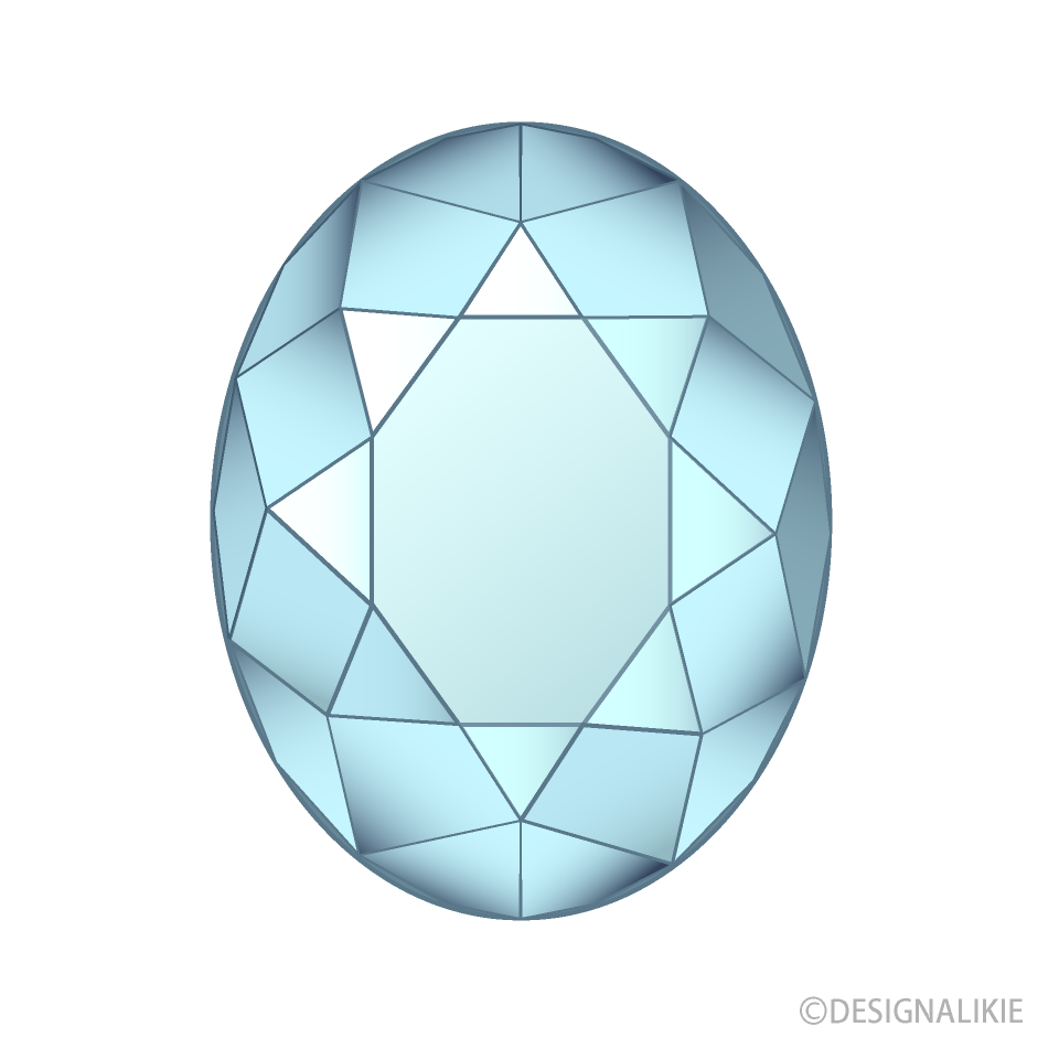 大きなダイヤモンドイラストのフリー素材 イラストイメージ