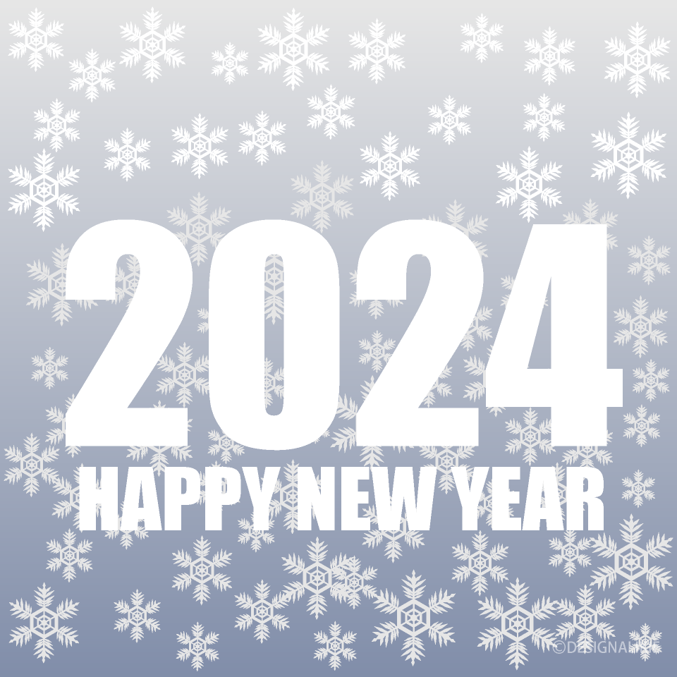 雪のHAPPY NEW YEAR 2024カード