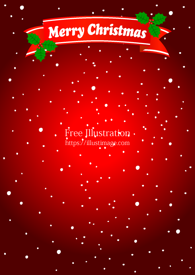 リボンのクリスマス背景イラストのフリー素材 イラストイメージ