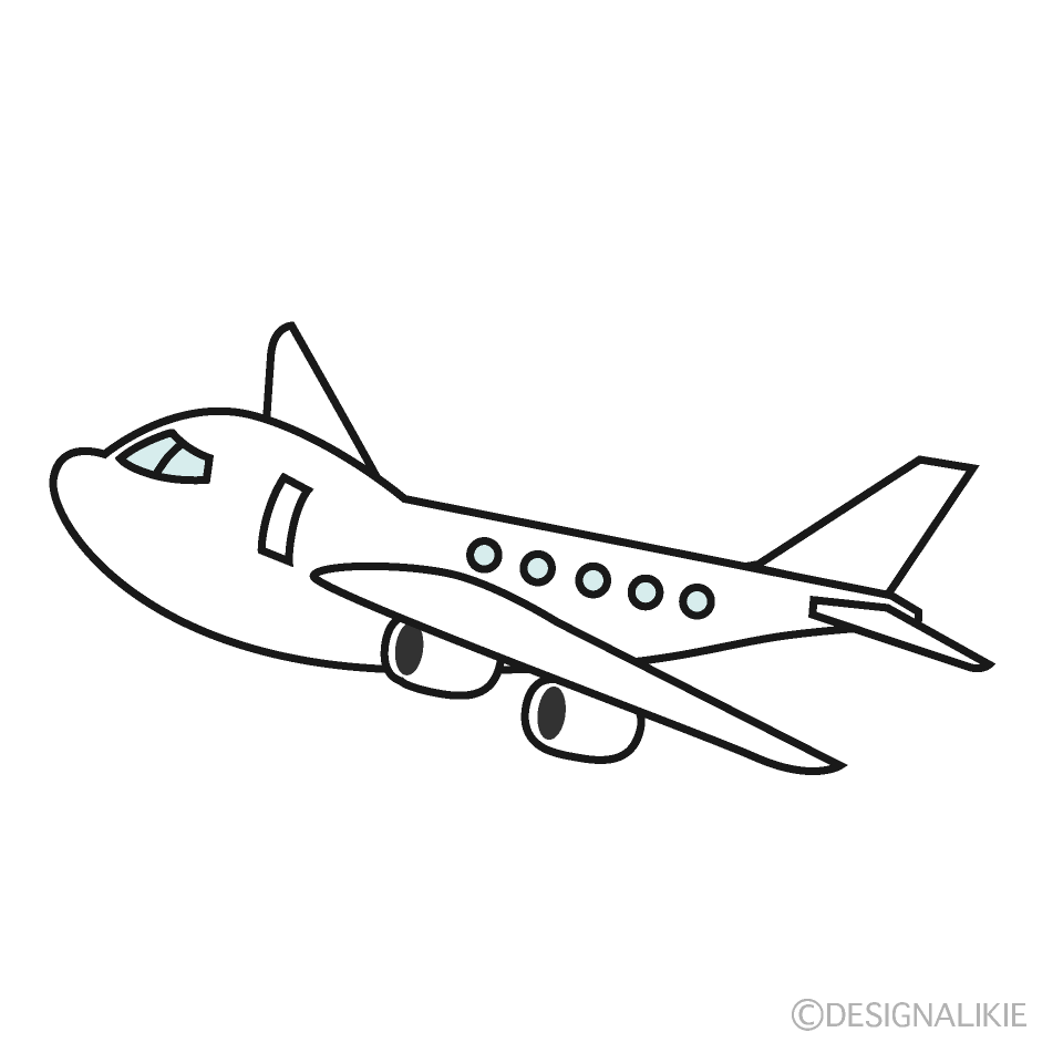 かわいい飛行機の無料イラスト素材 イラストイメージ