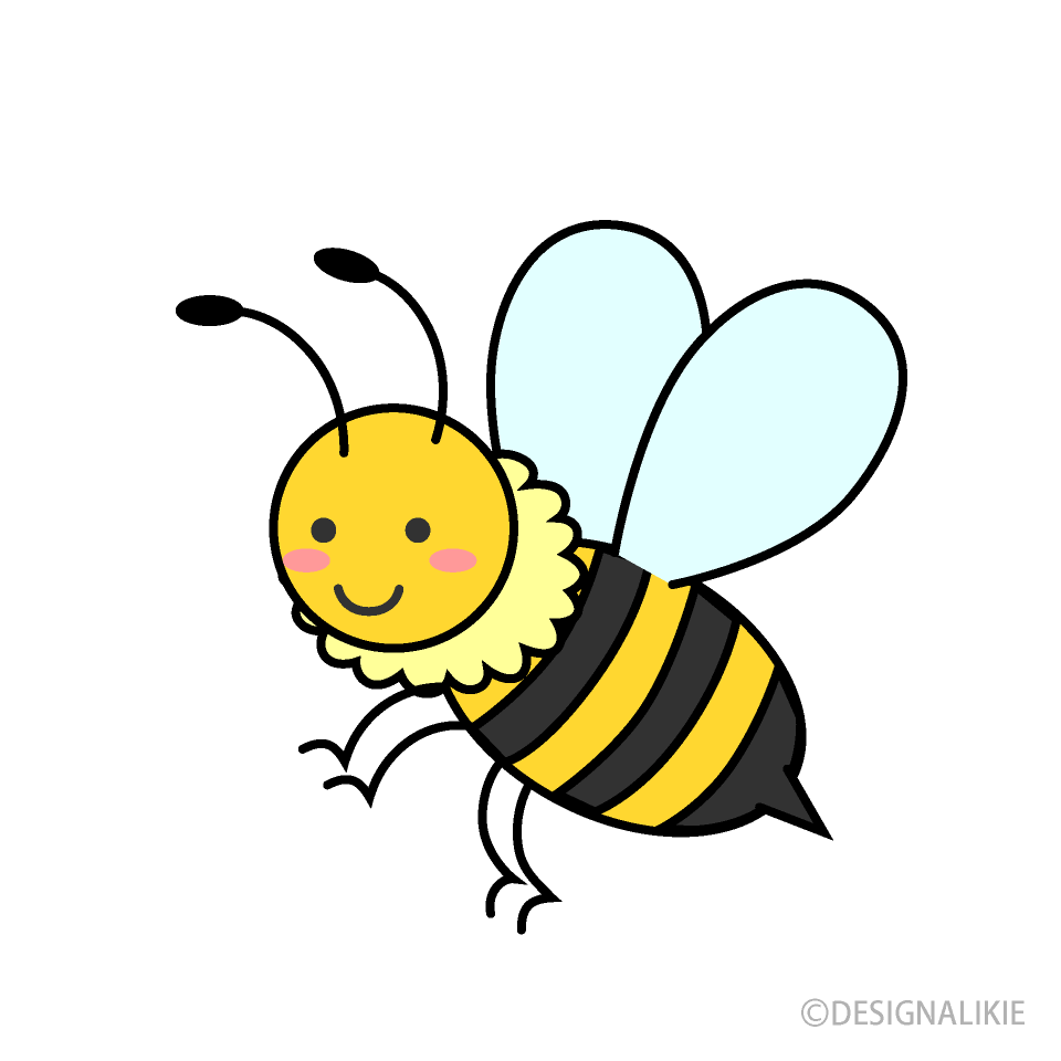 かわいいハチの無料イラスト素材 イラストイメージ