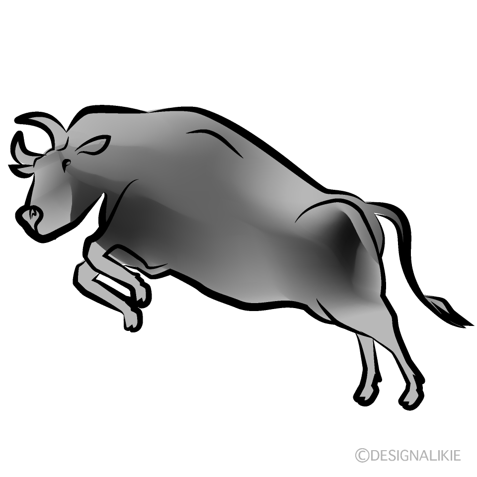 墨絵の闘牛の無料イラスト素材 イラストイメージ