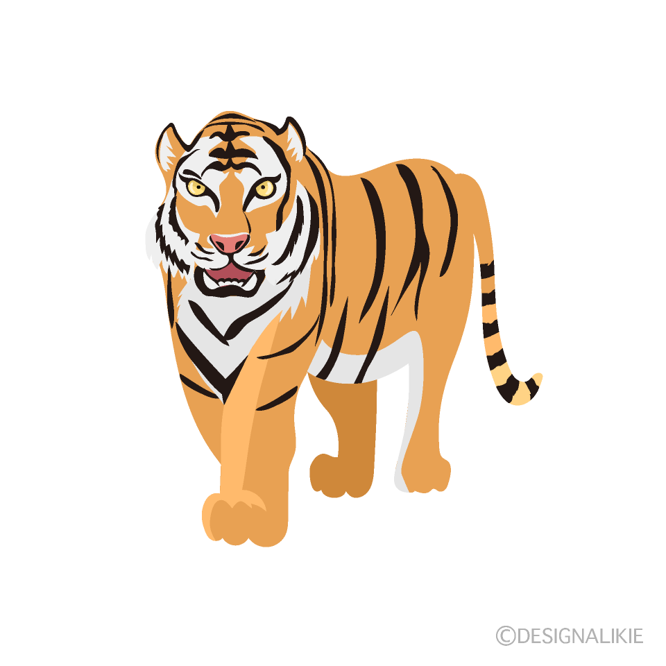 かっこいい虎の無料イラスト素材 イラストイメージ