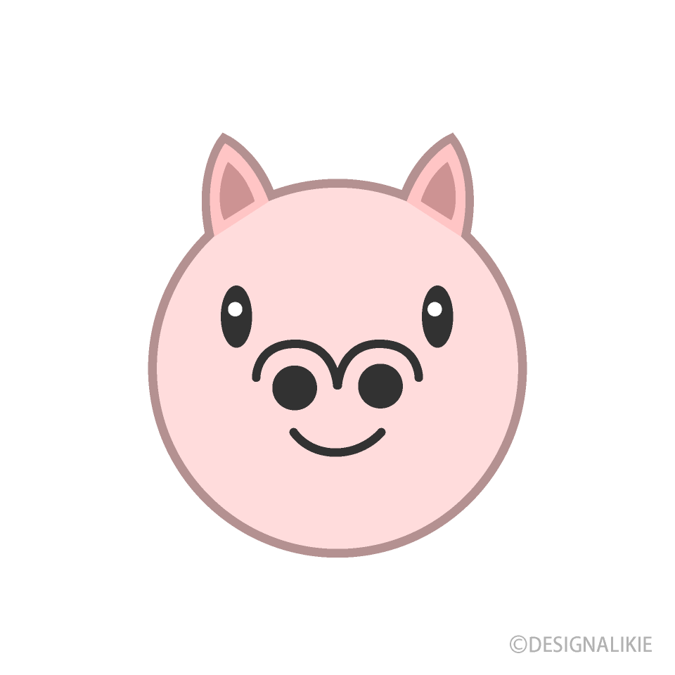 可愛い豚の顔