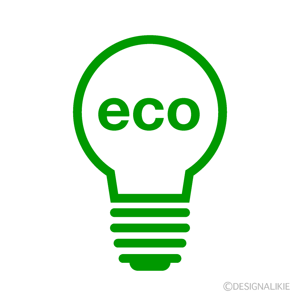 Ecoな電気イラストのフリー素材 イラストイメージ