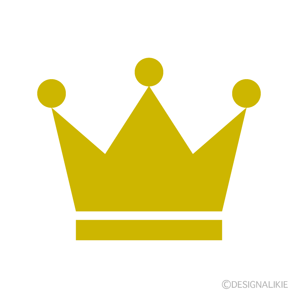 シンプルな王冠マークイラストのフリー素材 イラストイメージ