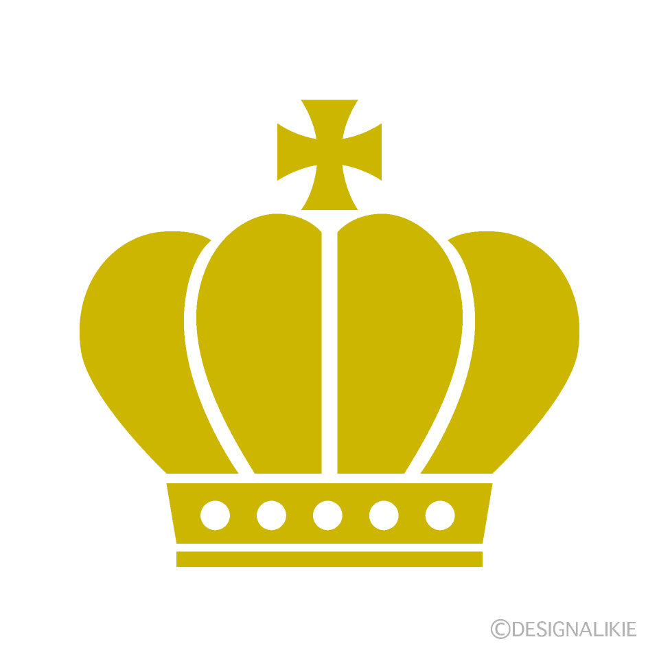 王様の王冠マークイラストのフリー素材 イラストイメージ
