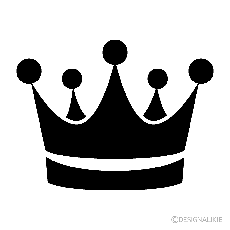 かっこいい王冠シルエットイラストのフリー素材 イラストイメージ