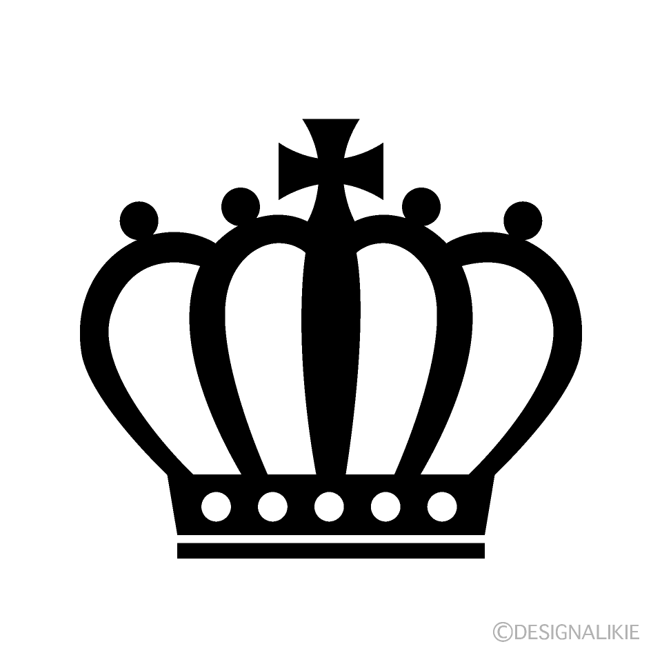 女王の王冠シルエットの無料イラスト素材 イラストイメージ