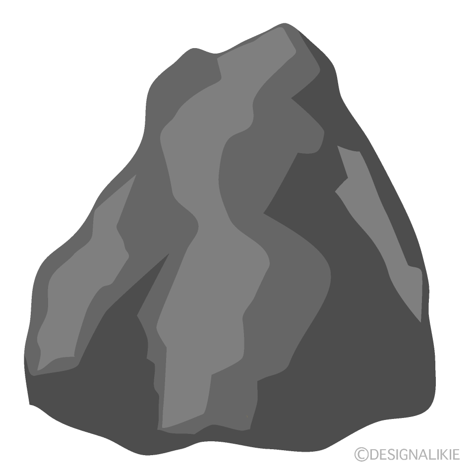 黒い岩の無料イラスト素材 イラストイメージ