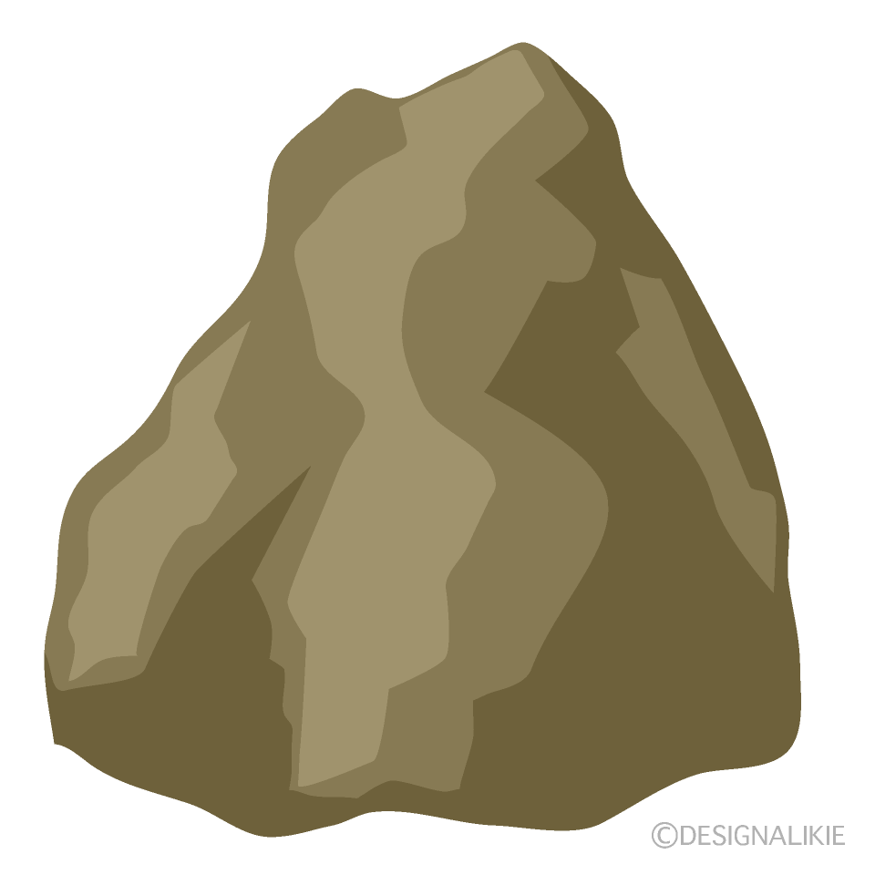 大きな岩の無料イラスト素材 イラストイメージ