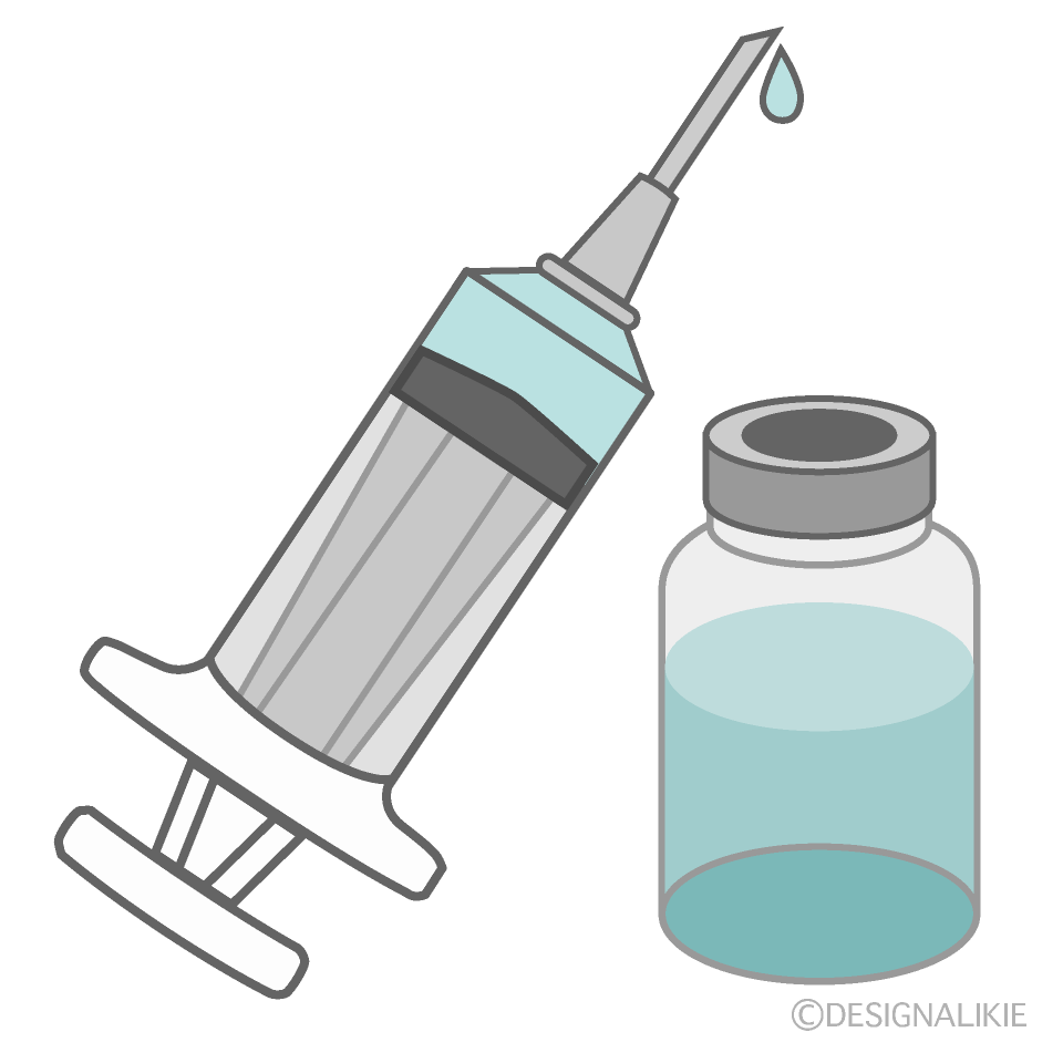 ワクチン注射イラストのフリー素材 イラストイメージ