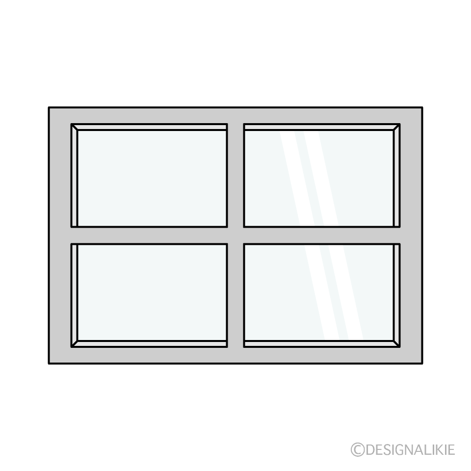 格子窓イラストのフリー素材 イラストイメージ