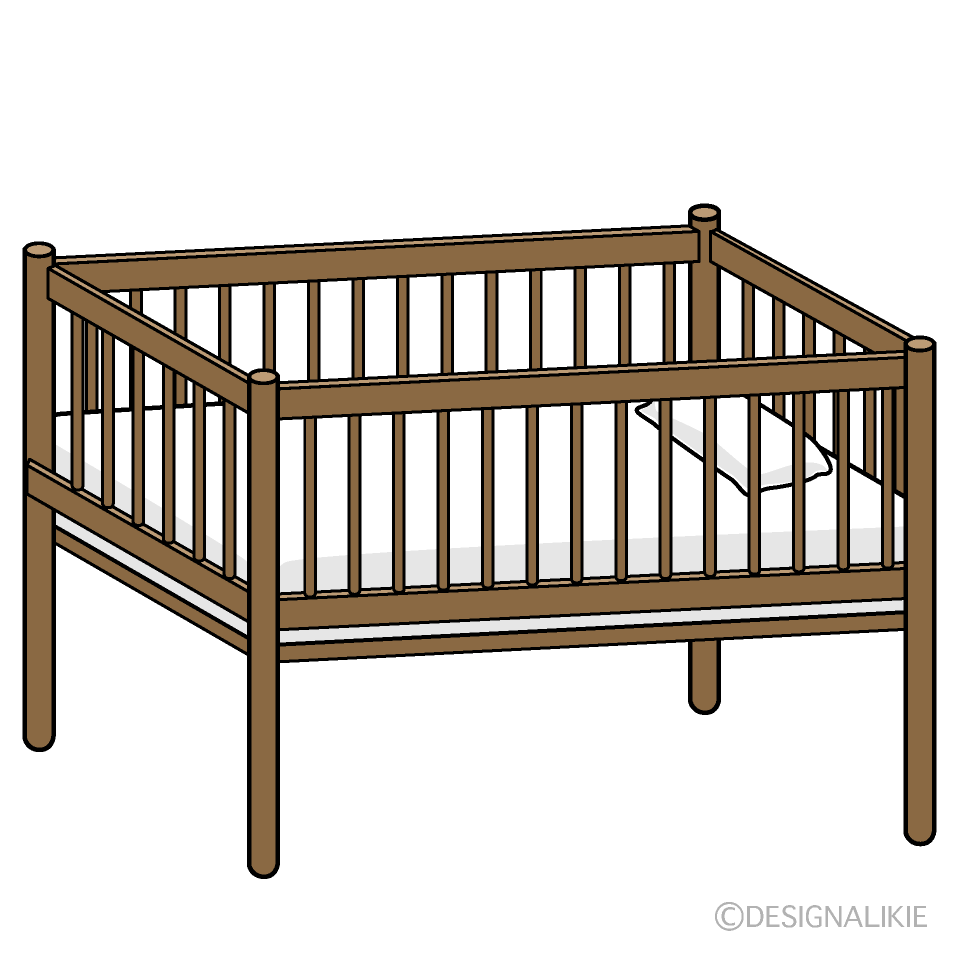 赤ちゃんベッドの無料イラスト素材 イラストイメージ