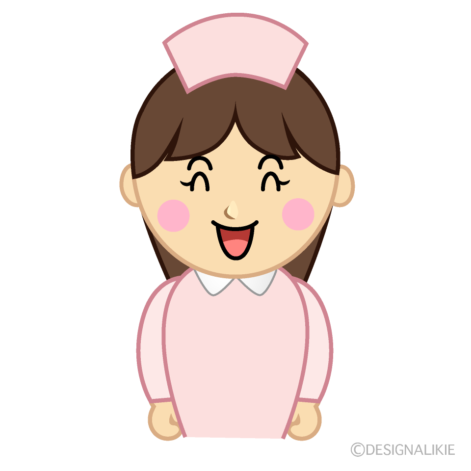 笑顔の看護師イラストのフリー素材 イラストイメージ
