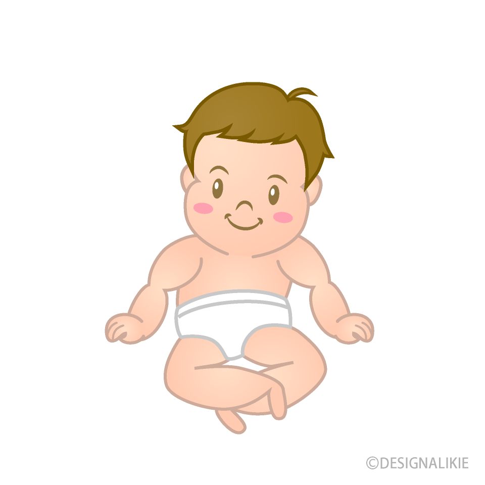 かわいい赤ちゃんの無料イラスト素材 イラストイメージ