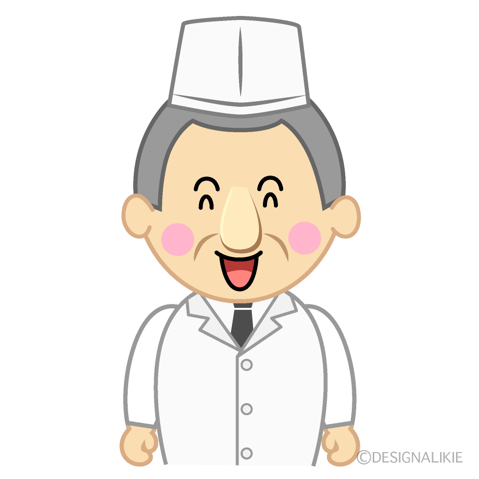 笑顔の寿司職人の無料イラスト素材 イラストイメージ