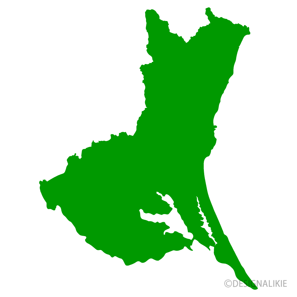 茨城県地図の無料イラスト素材 イラストイメージ