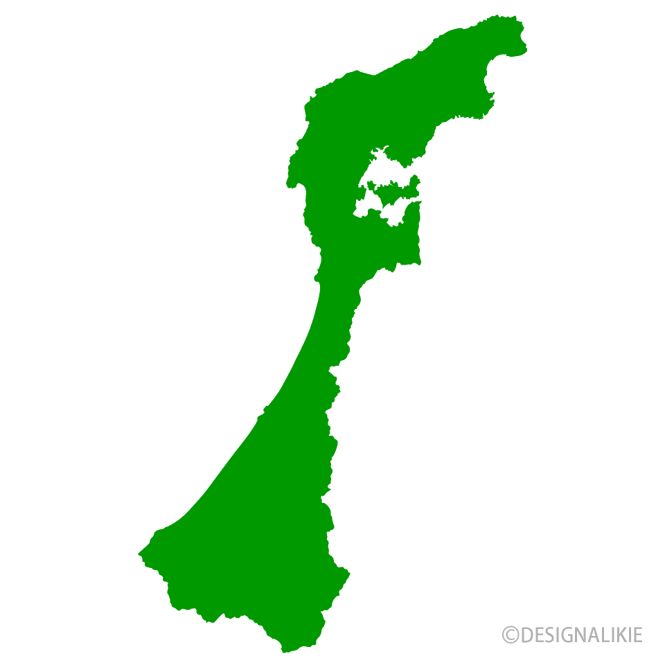 石川県地図の無料イラスト素材 イラストイメージ