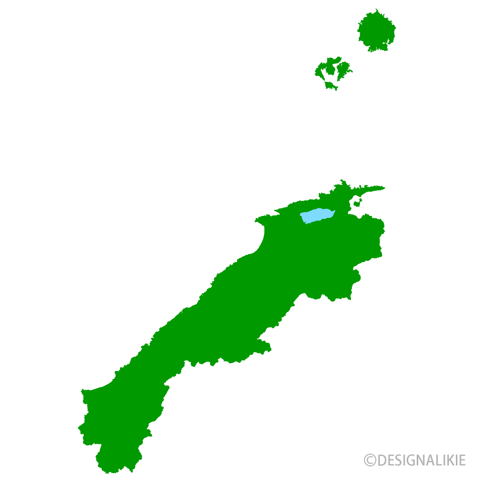 島根県地図イラストのフリー素材 イラストイメージ